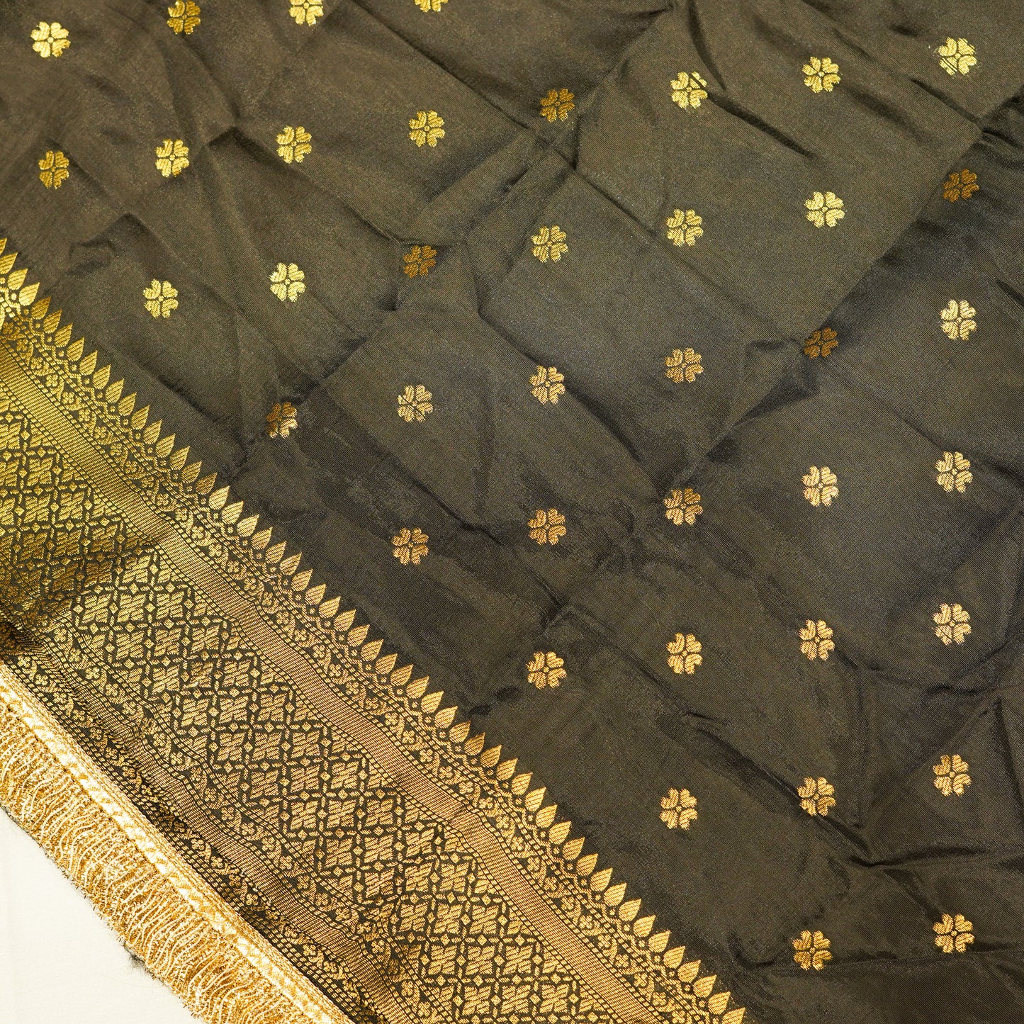 Elegant Black Dola Silk Saree