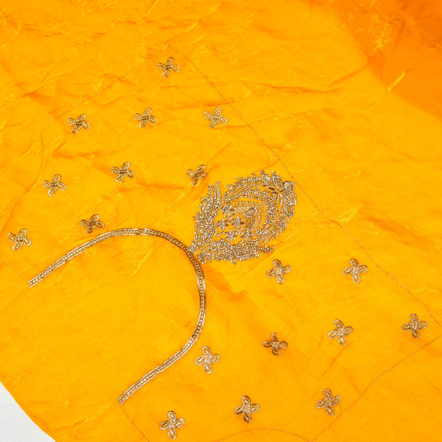Yellow Designer Floral Saree