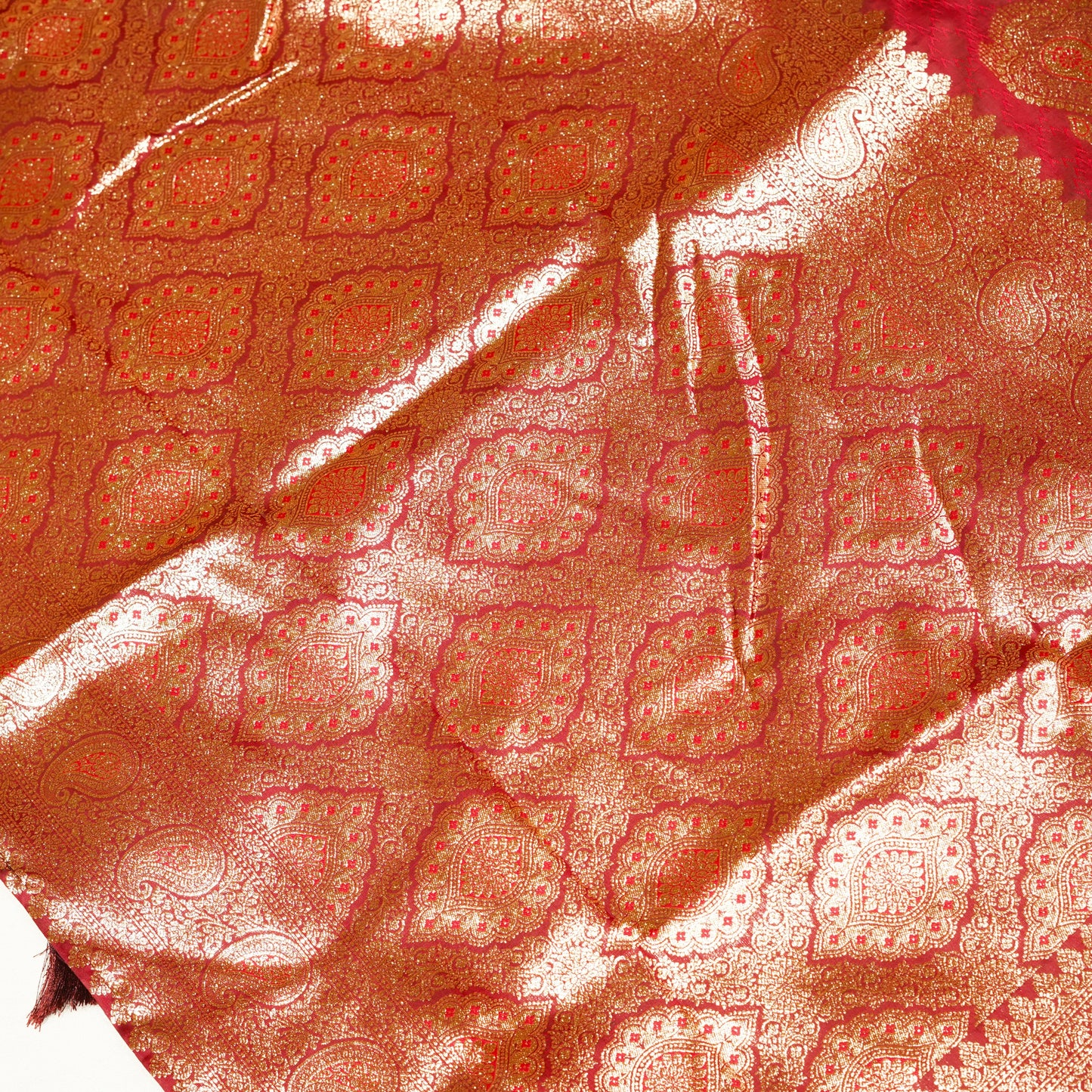 Maroon Semi Katan Silk Saree
