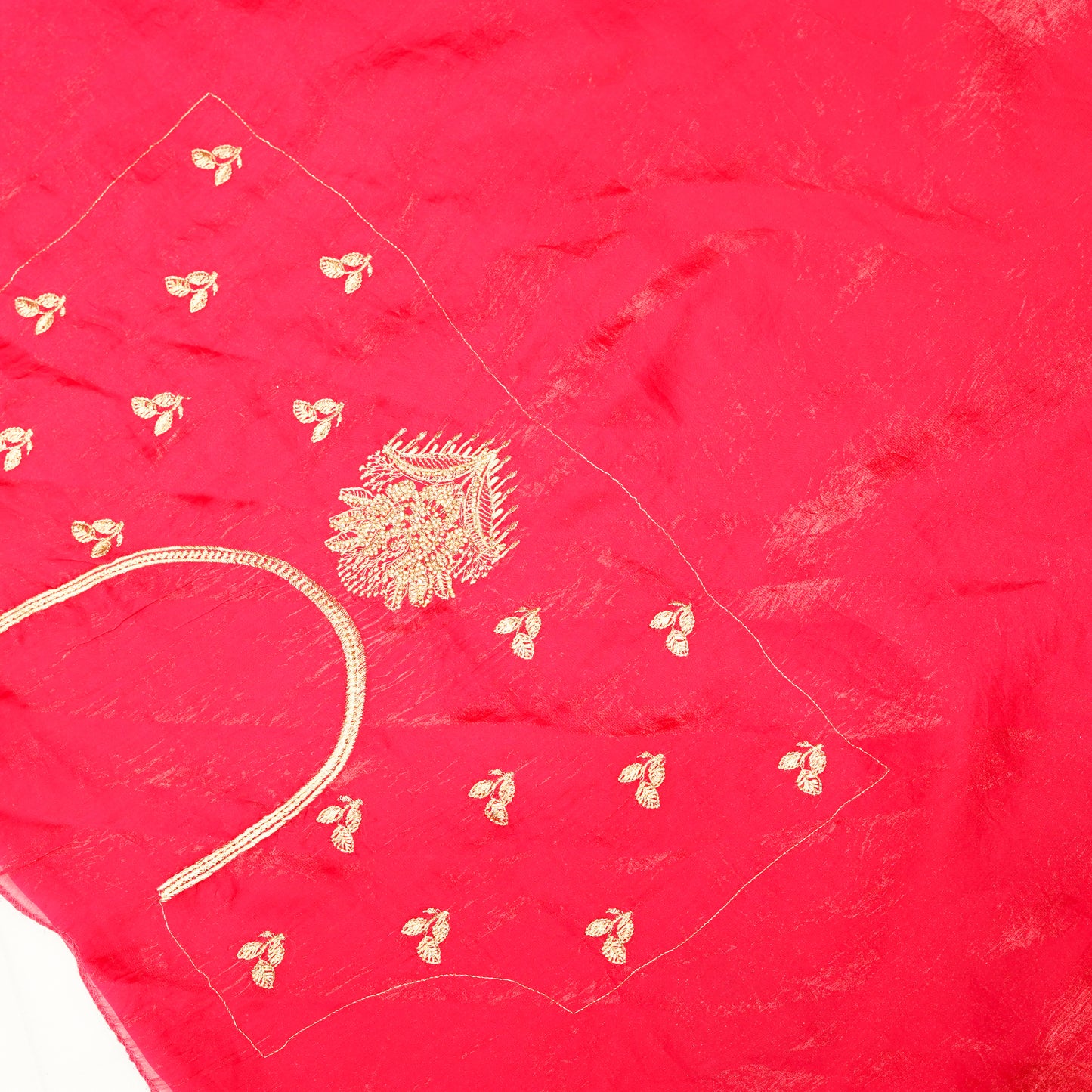 Pink Designer Gold Saree