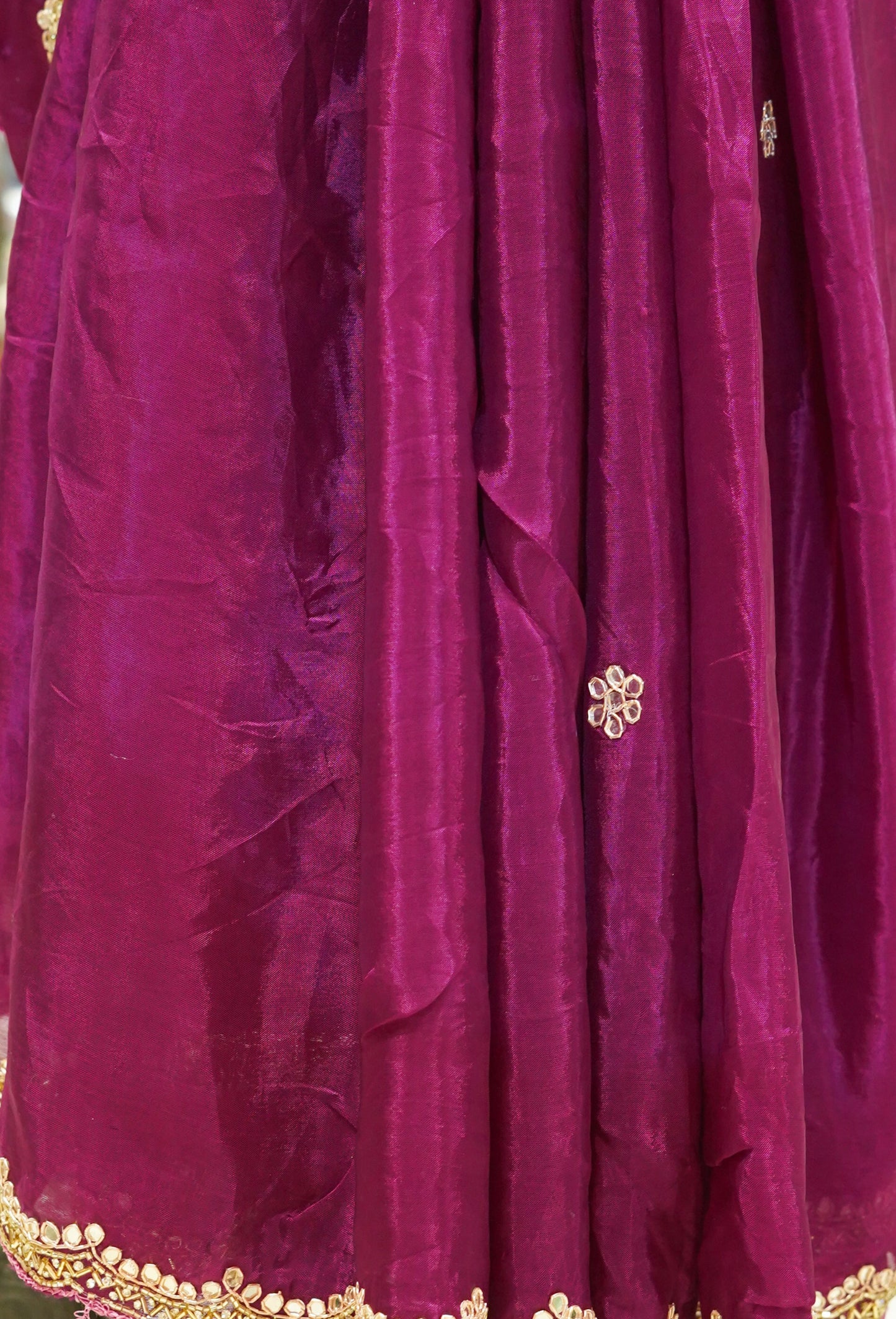 Brinjal Purple Mirror Saree