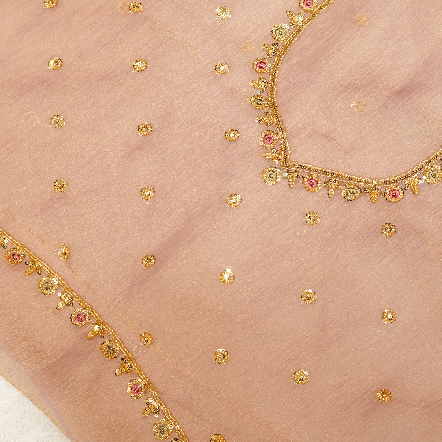Lilac Multicolour Saree with Embroidered