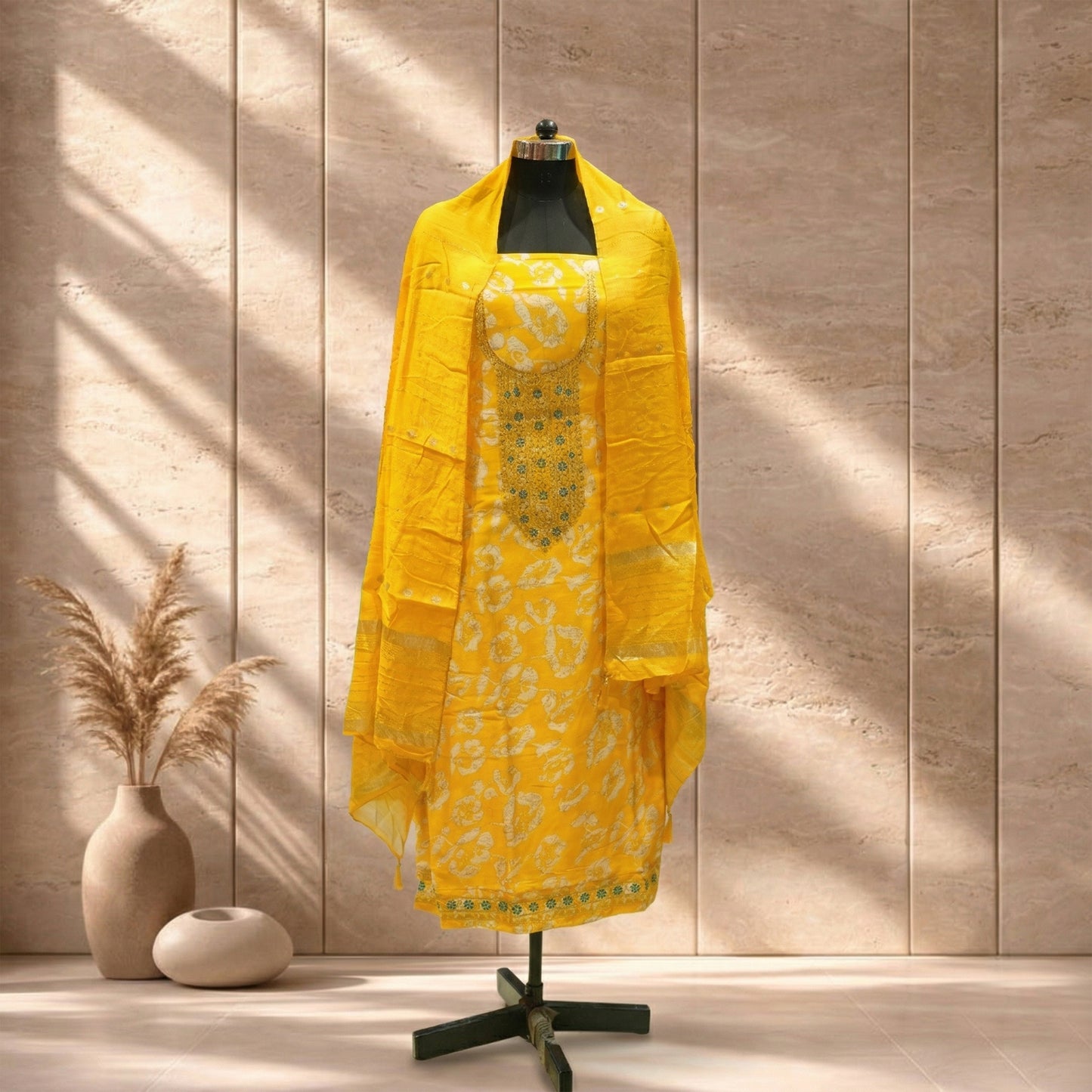 Yellow 3-Piece Suit Fabric