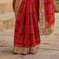 Red Georgette Sequin Saree