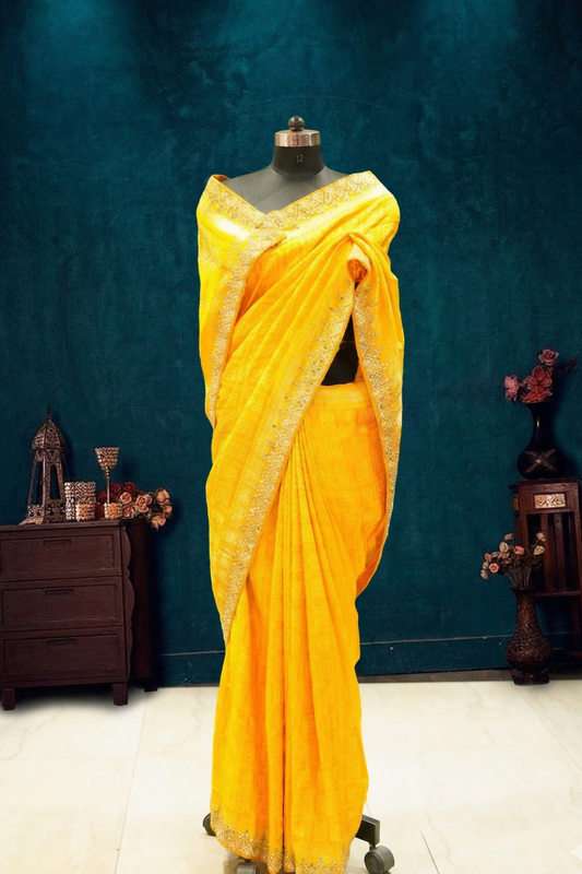 Royal Golden Yellow Saree