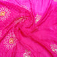 Pink Red Multicolour Pure Crepe Saree