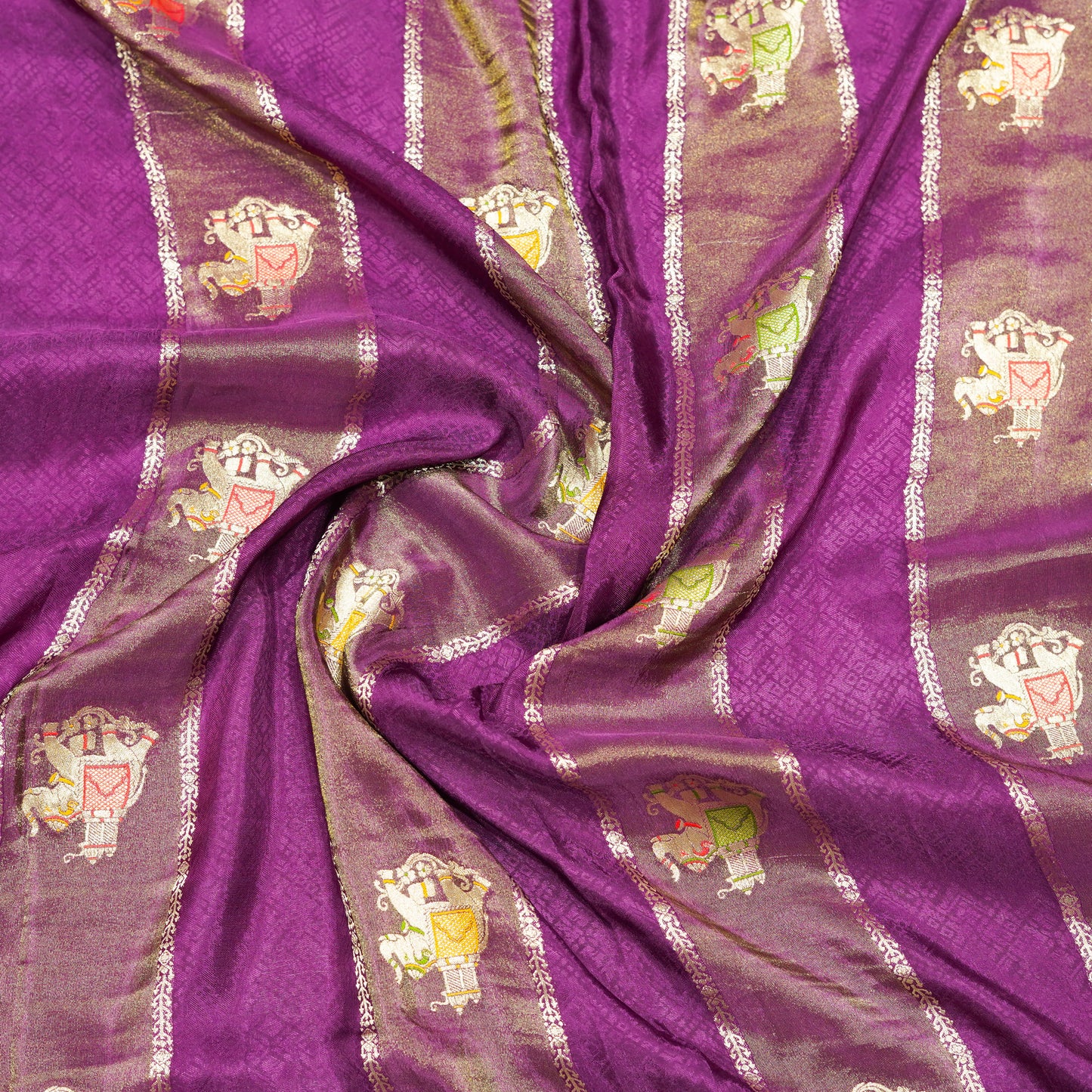 Royal Wine Purple Dola Silk Saree