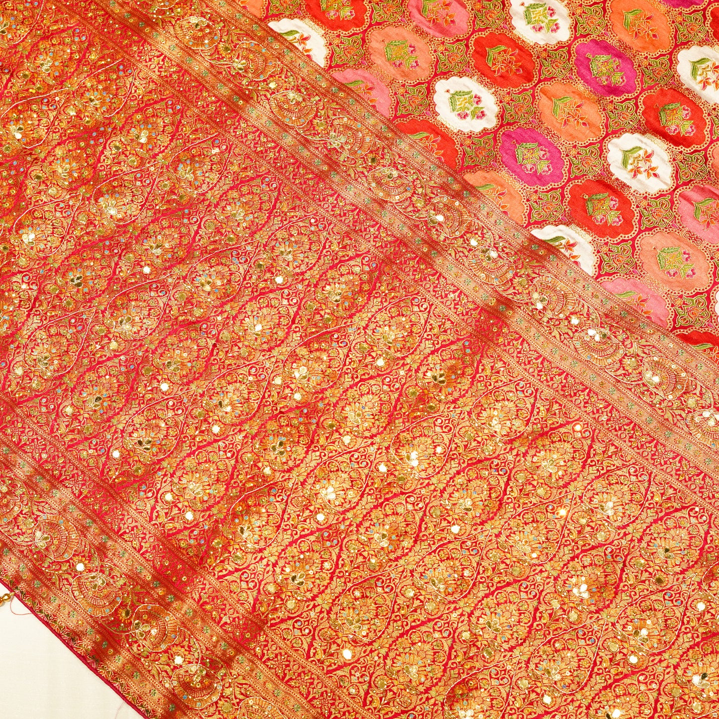 Elegant Pink Multicolour Saree