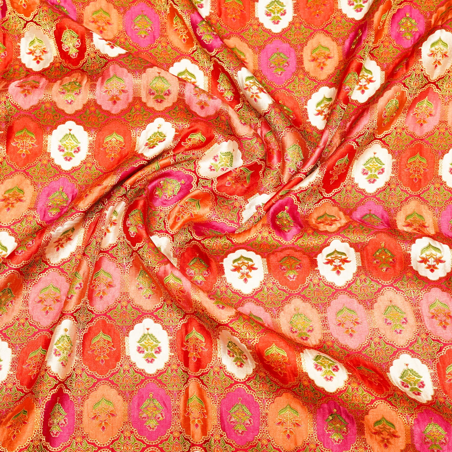 Elegant Pink Multicolour Saree