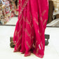 Wine Red Georgette Saree