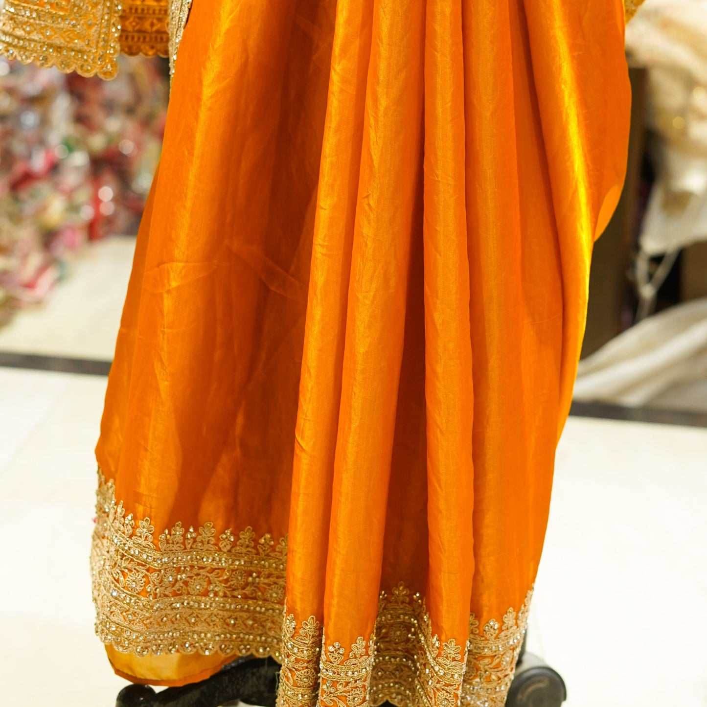 Mustard Yellow Simaya Georgette Saree