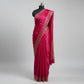 Luxury Wine Red Organza Saree