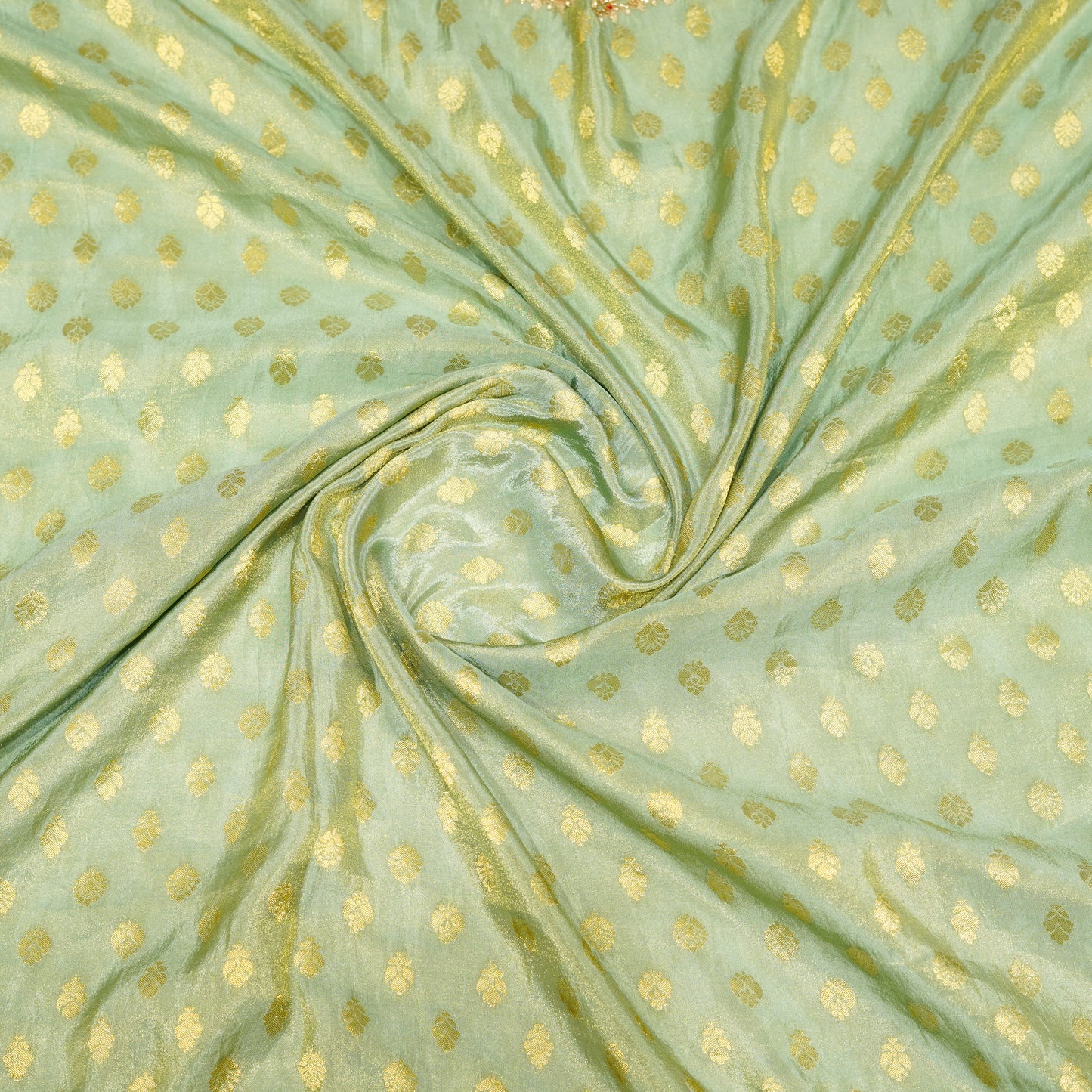 Mint Green Pure Crepe Silk Saree