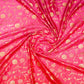 Pink Orange Multicolour Floral Zari Saree