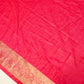 Pink Orange Multicolour Floral Zari Saree