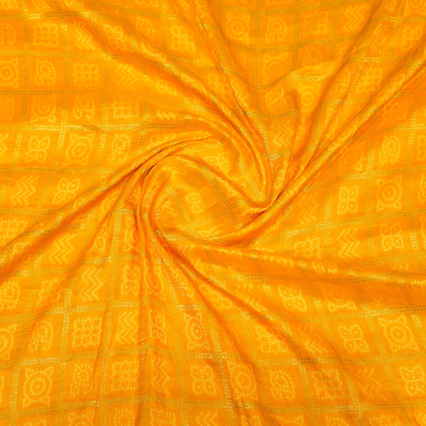 Royal Golden Yellow Matka Silk Saree