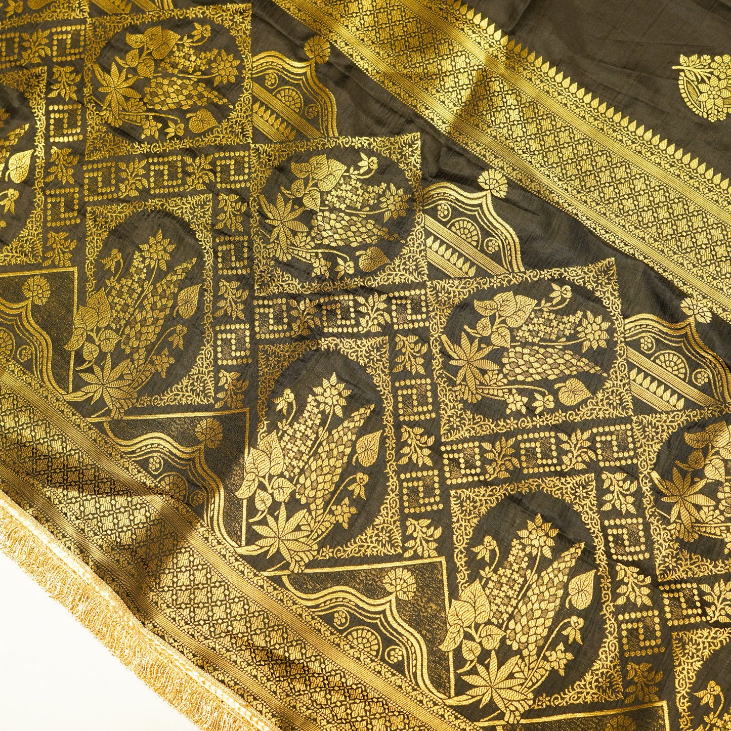 Elegant Black Dola Silk Saree