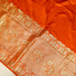 Orange Banarasi Silk Saree