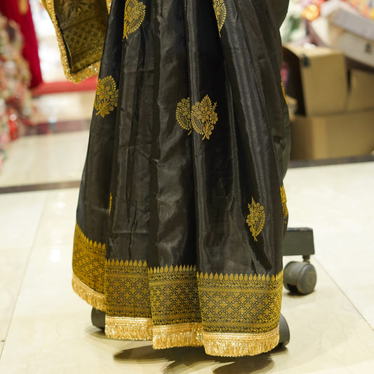 Elegant Black Dola Silk Saree