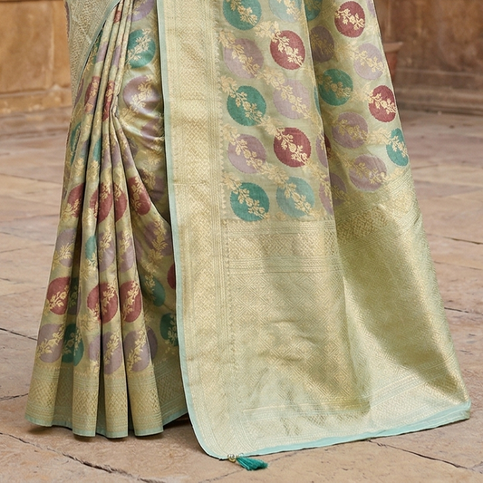 Mint Blue Patola Saree