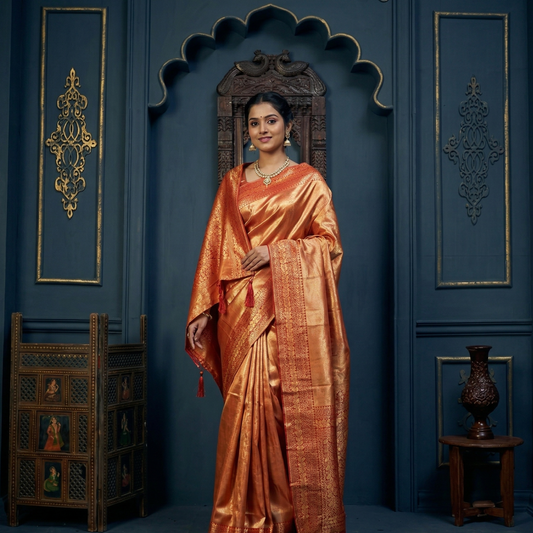 Golden Tissue Silk Saree