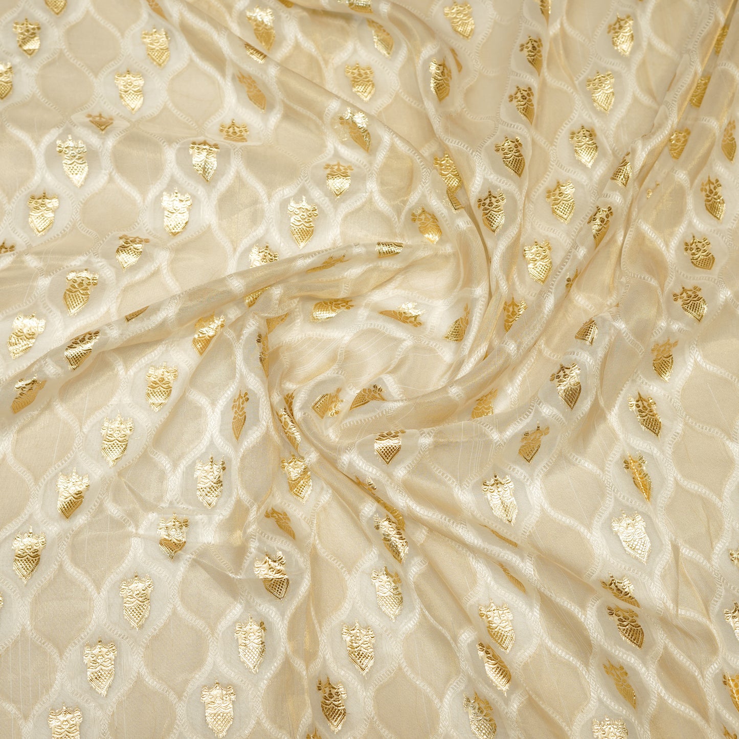 Ivory Red Bandhej Saree