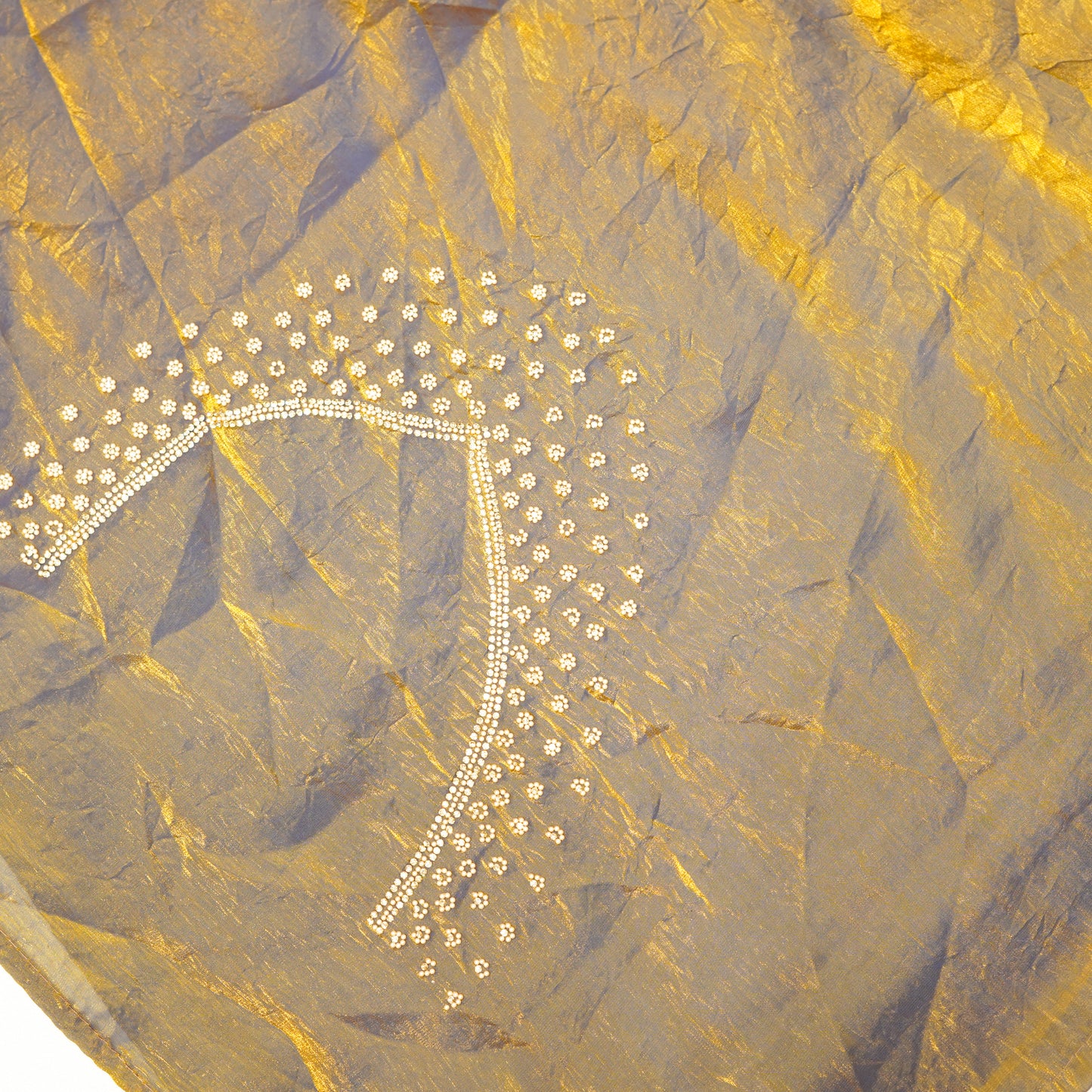 Mustard Yellow Mushroom Silk Saree