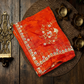 Orange Jacquard Silk Saree