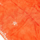 Orange Jacquard Silk Saree
