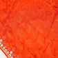 Orange Jacquard Silk Saree