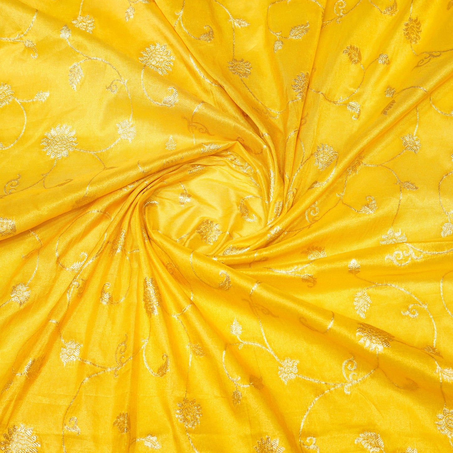 Yellow Gath Bandha Saree