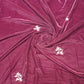 Purple Wine Velvet Saree