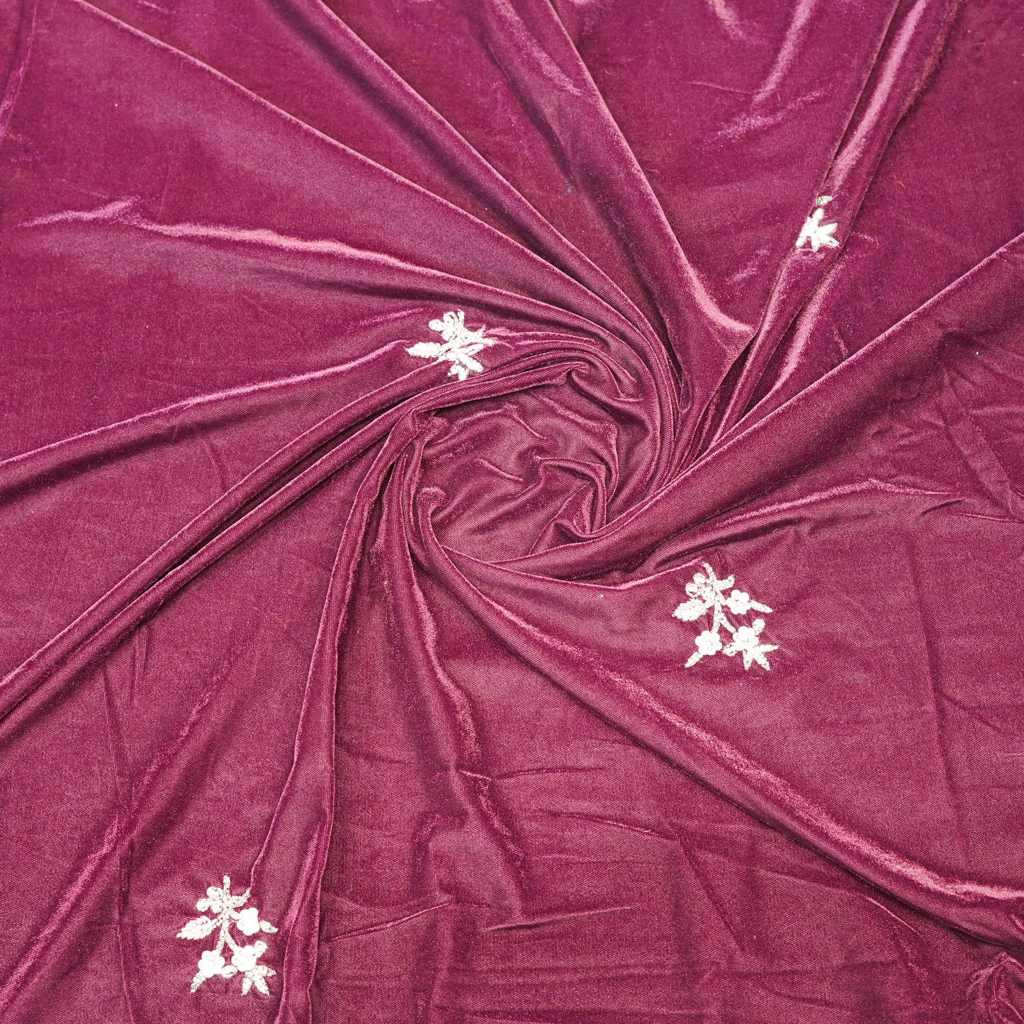 Purple Wine Velvet Saree