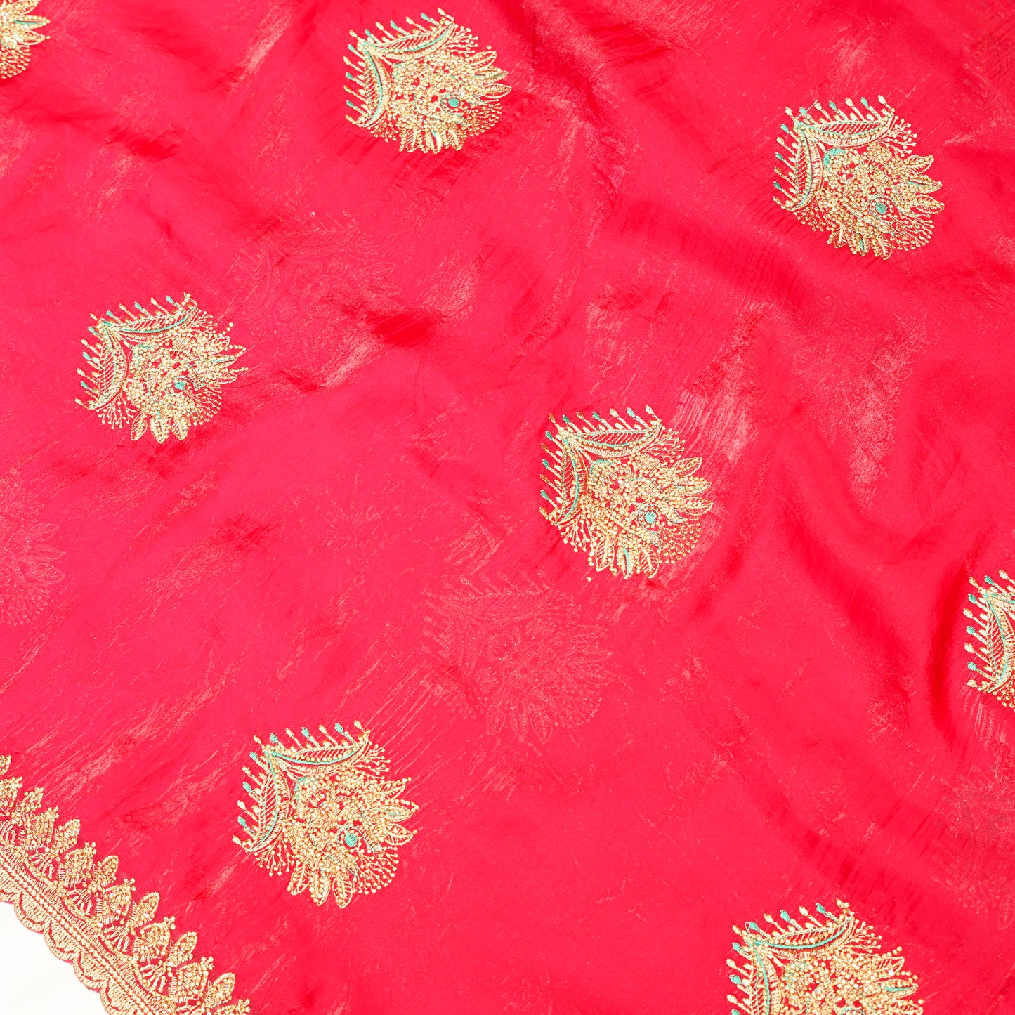 Pink Designer Gold Saree