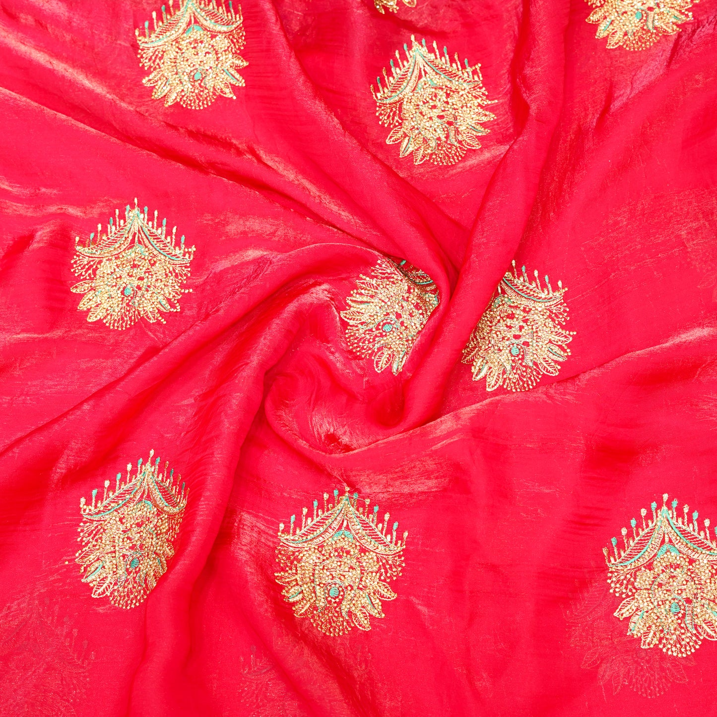 Pink Designer Gold Saree