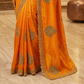 Yellow Designer Floral Saree