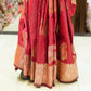Maroon Semi Katan Silk Saree