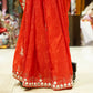 Orange Jacquard Silk Saree