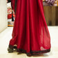 Dark Maroon Sequin Saree