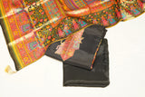Black Dola Silk 3-Piece Fabric