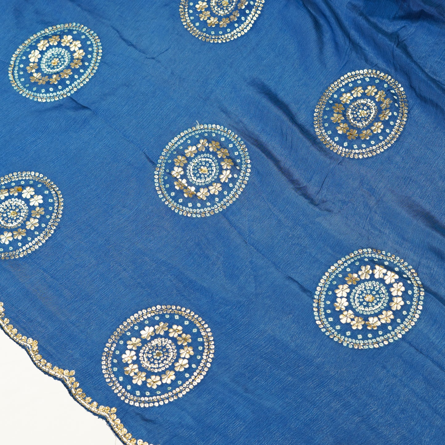 Navy Blue Bandhej Saree