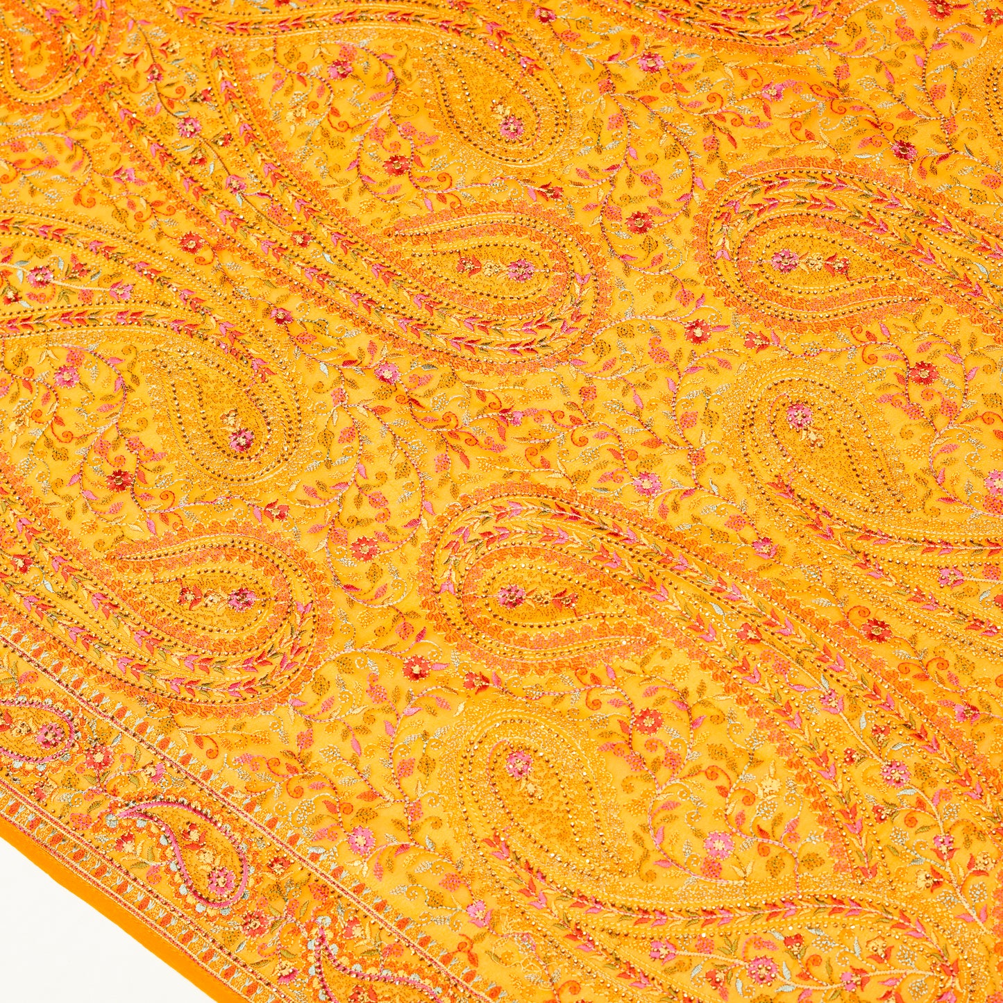 Mustard Yellow Designer Saree