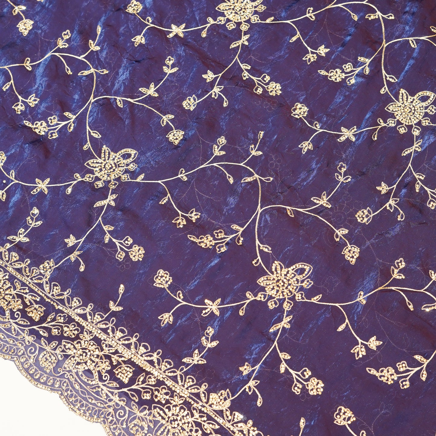Dark Navy Blue Saree