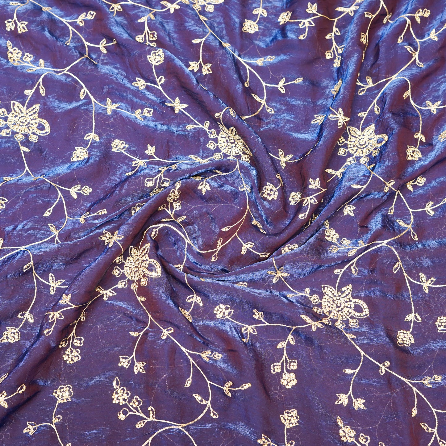 Dark Navy Blue Saree