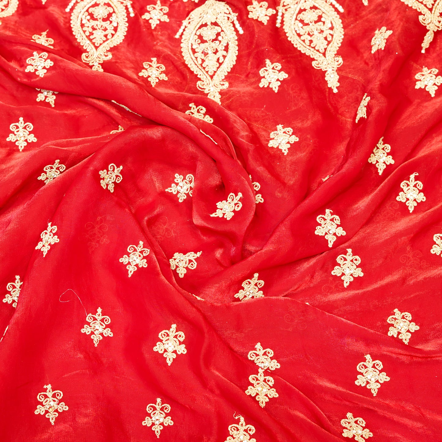 Maroon Red Zari Saree