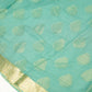 Firozi Chiffon Zari Saree