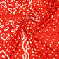 Red Bandhani Print Saree