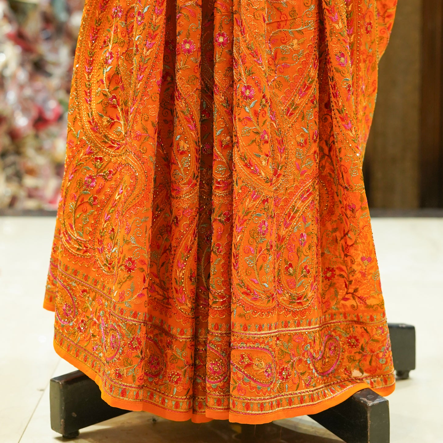 Mustard Yellow Designer Saree