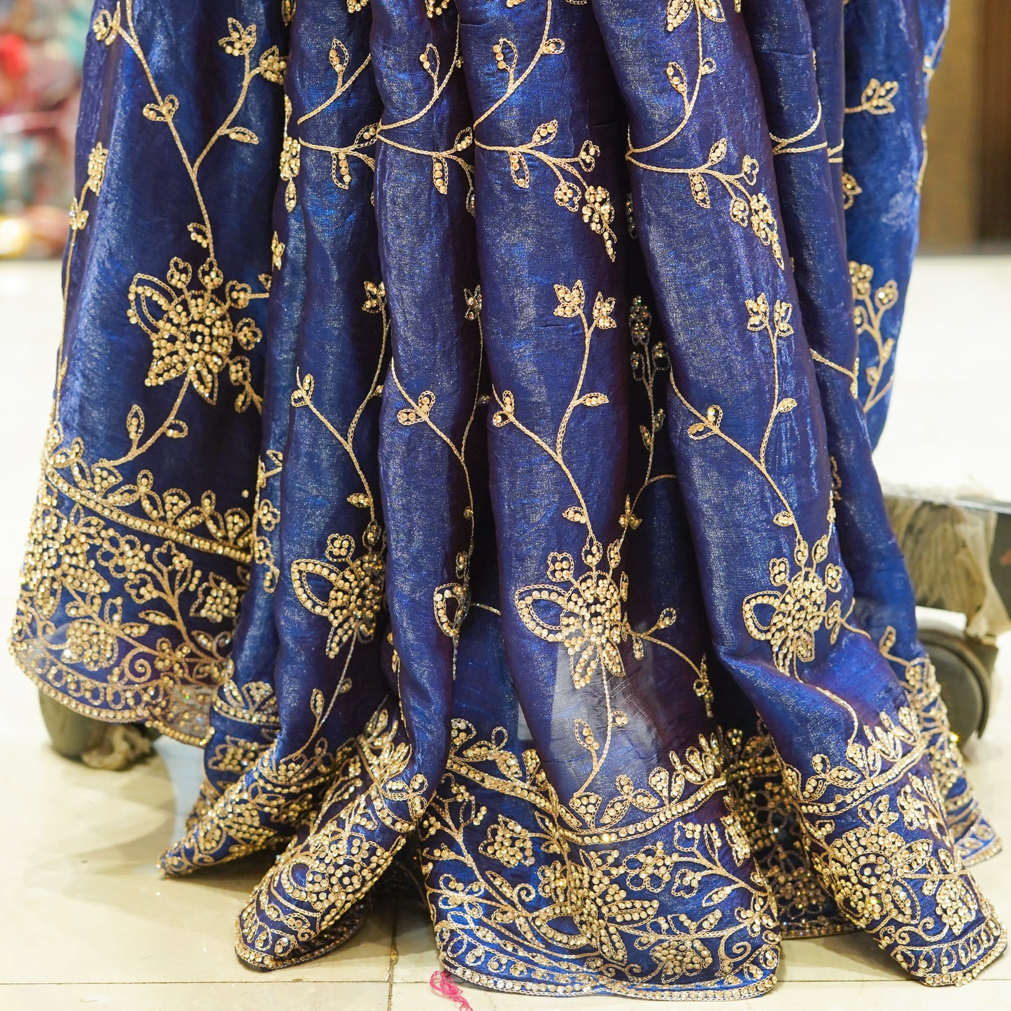 Dark Navy Blue Saree