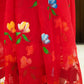 Red Floral Designer Saree